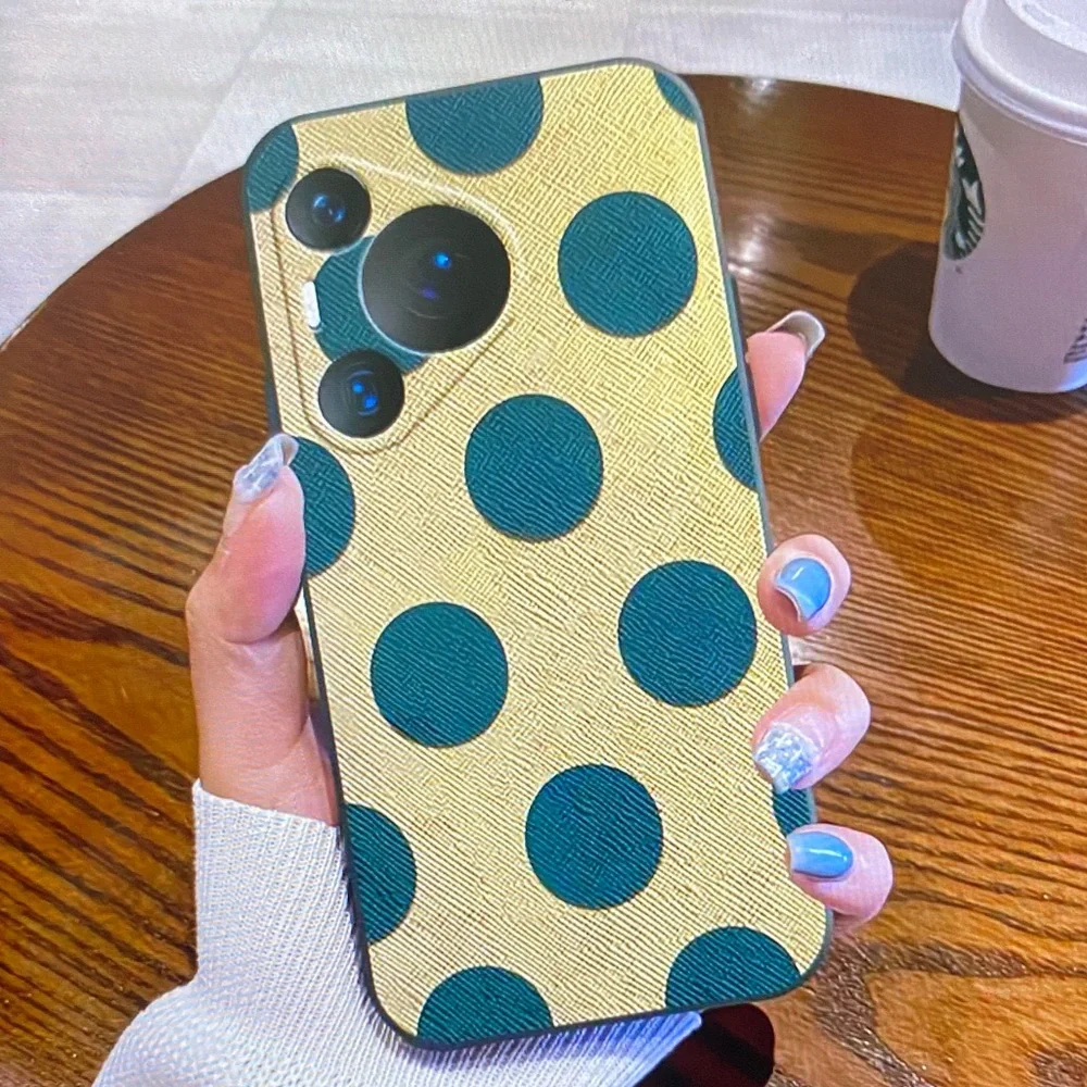 Polka Dot Phone Case - Green and Yellow